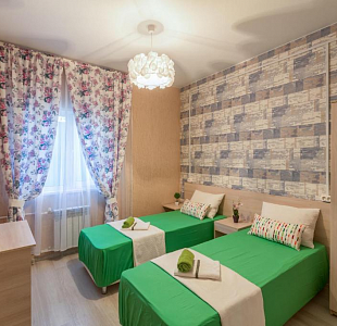 Номер гостиницы из СИП панелей с ЦСП, построенной компанией ВИРМАК. Вариант внутренней отделки. Московская область, г. Лобня